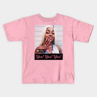 Yes Yes Yes | Strong woman | Ice Cream So Good | Gang gang | Back to School | Dorm decor | College shirt | TikTok Pinkydoll NPC Kids T-Shirt